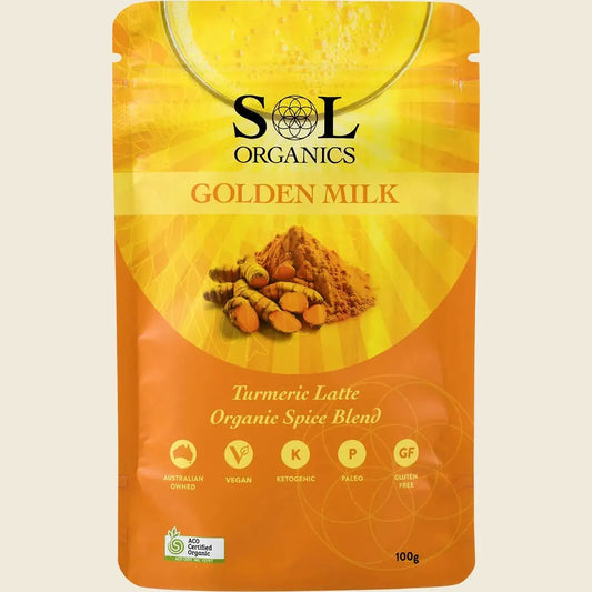 SOL ORGANICS Golden Milk Turmeric Blend 100g SOL ORGANICS