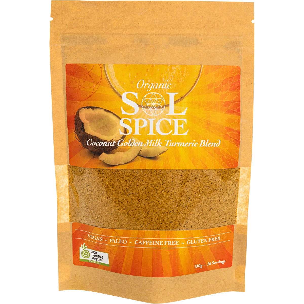 SOL ORGANICS Coconut Golden Milk Turmeric Blend 130g - Cutprice Online