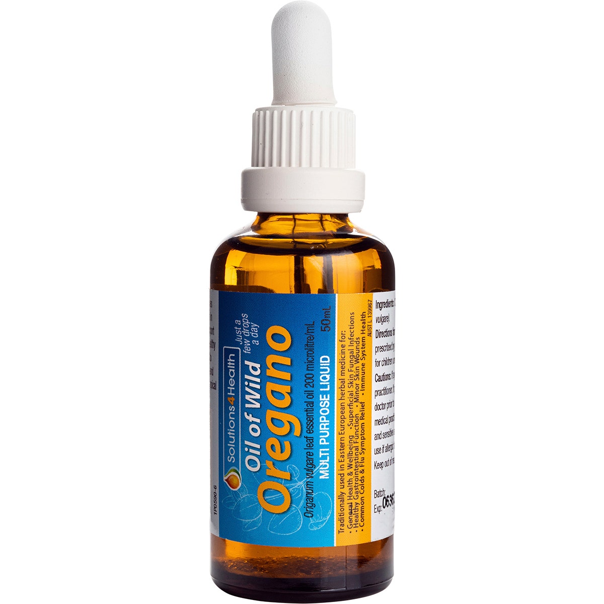 Solutions 4 Health Organic Oil of Wild Oregano 50ml - Cutprice Online