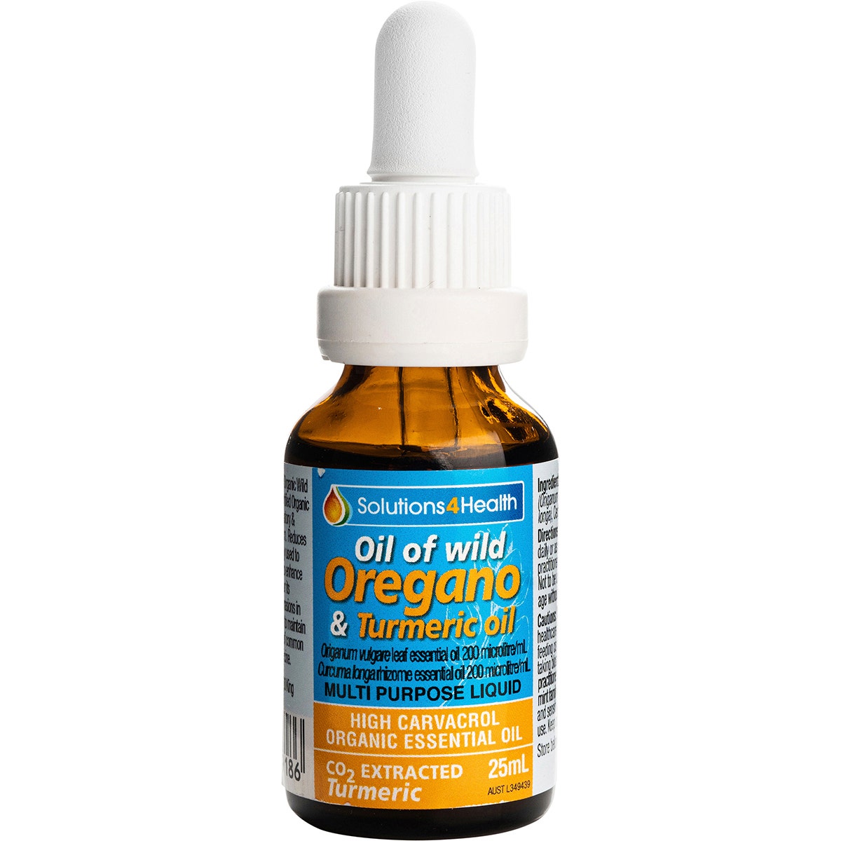 Solutions 4 Health Oil of Wild Oregano & Turmeric Oil 25ml - Cutprice Online