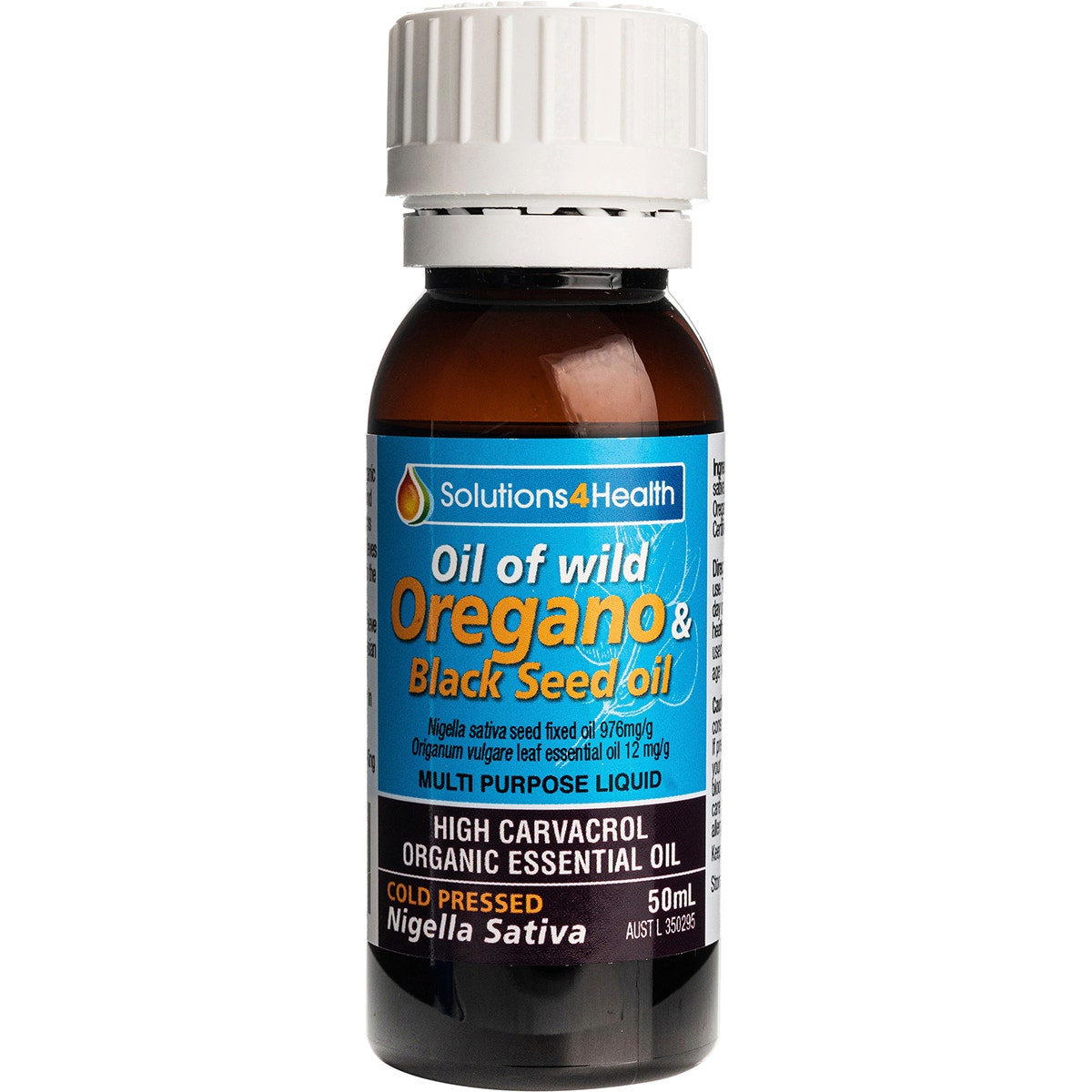 Solutions 4 Health Oil of Wild Oregano & Black Seed Oil 50ml - Cutprice Online