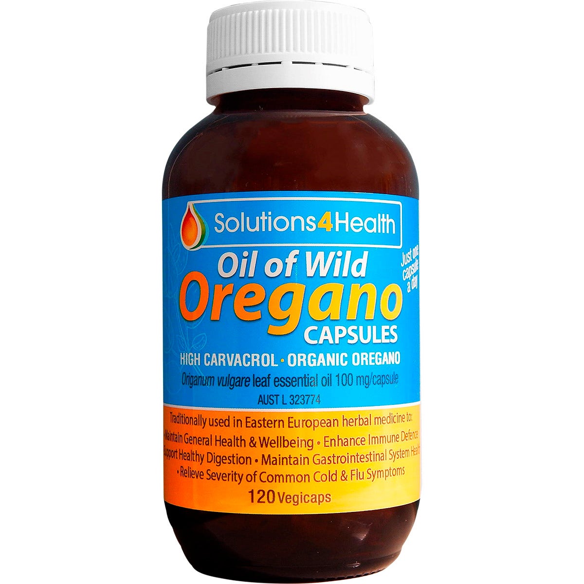 SOLUTIONS 4 HEALTH Oil of Wild Oregano VegeCaps 120 Caps - Cutprice Online