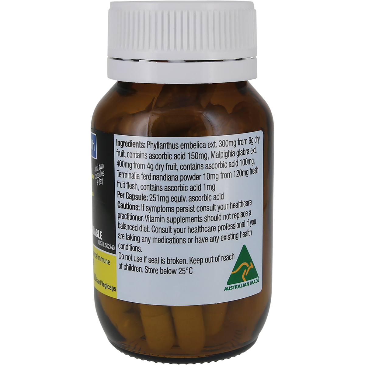 Solutions 4 Health Natural Vitamin C 60 Capsules
