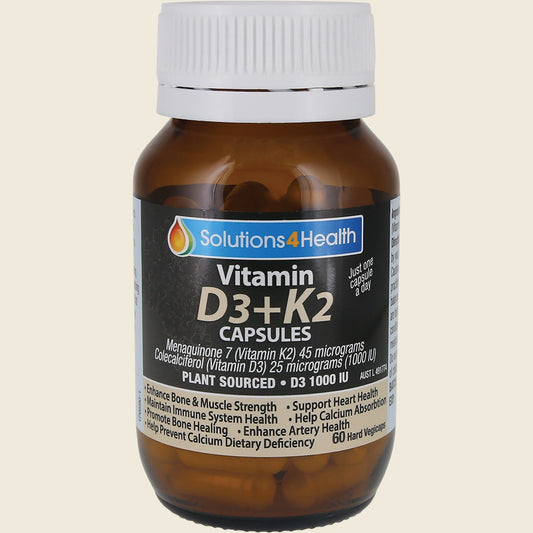 Solutions 4 Health Vitamin D3+K2 60 Caps