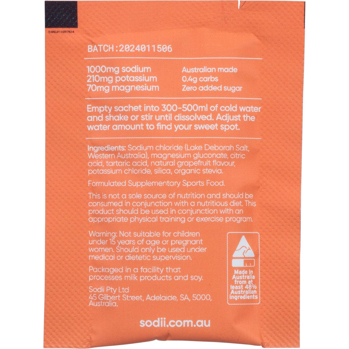 Sodii Everyday Hydration Salts Salty Grapefruit 30pk - Cutprice Online