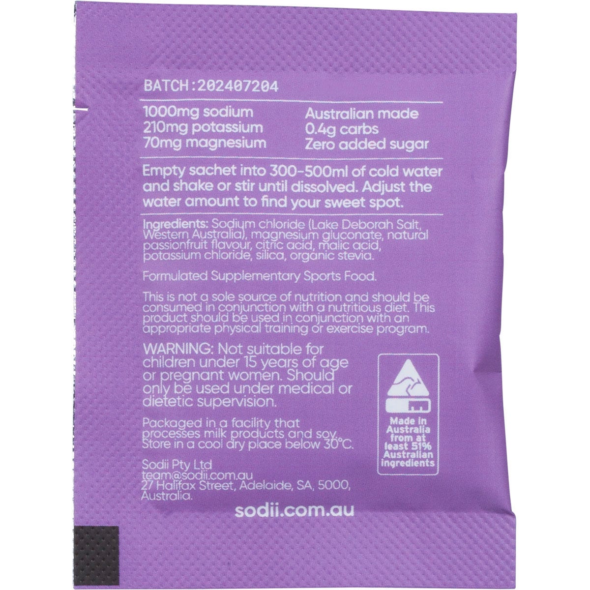 Sodii Everyday Hydration Salts Salty Passionfruit 30pk - Cutprice Online