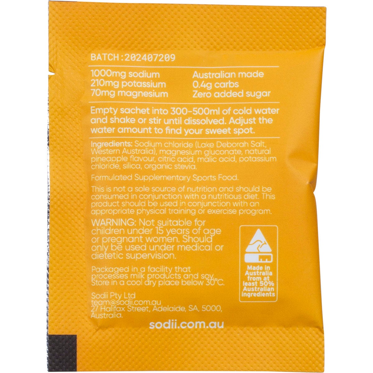 Sodii Everyday Hydration Salts Salty Pineapple 30pk - Cutprice Online