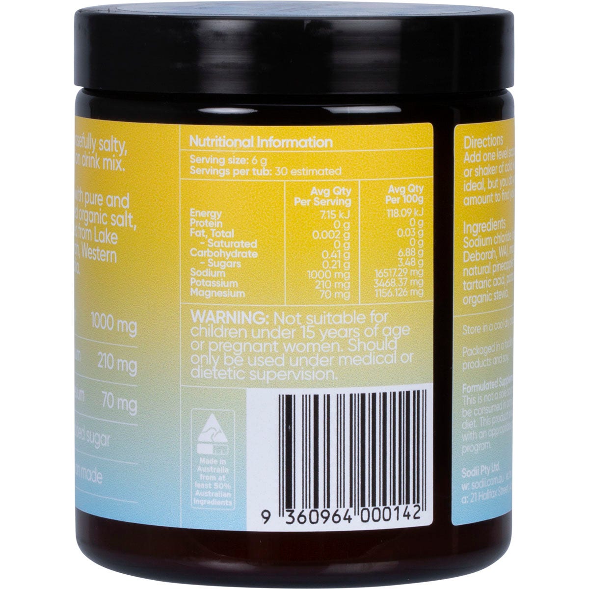 Sodii Everyday Hydration Salts Salty Pineapple 185g - Cutprice Online