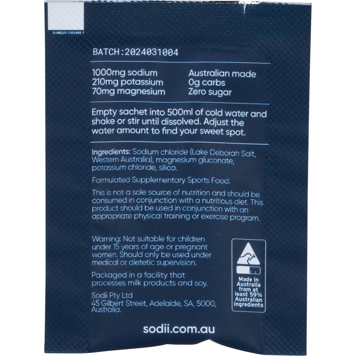 Sodii Everyday Hydration Salts Unflavoured 30pk - Cutprice Online