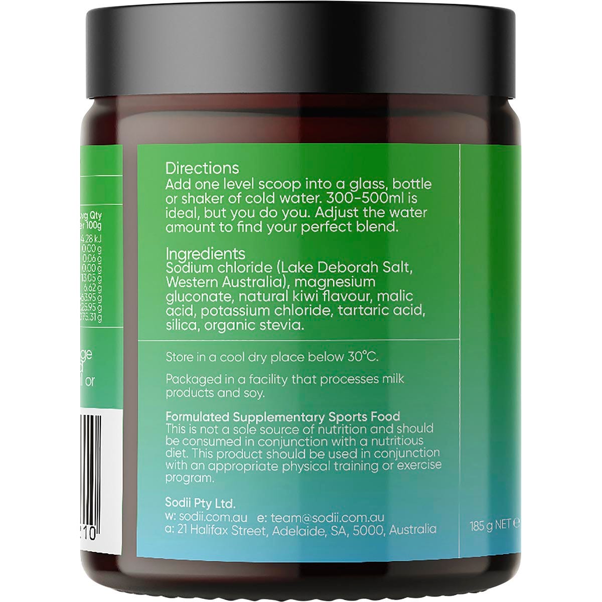 Sodii Everyday Hydration Salts Salty Kiwi 185g - Cutprice Online