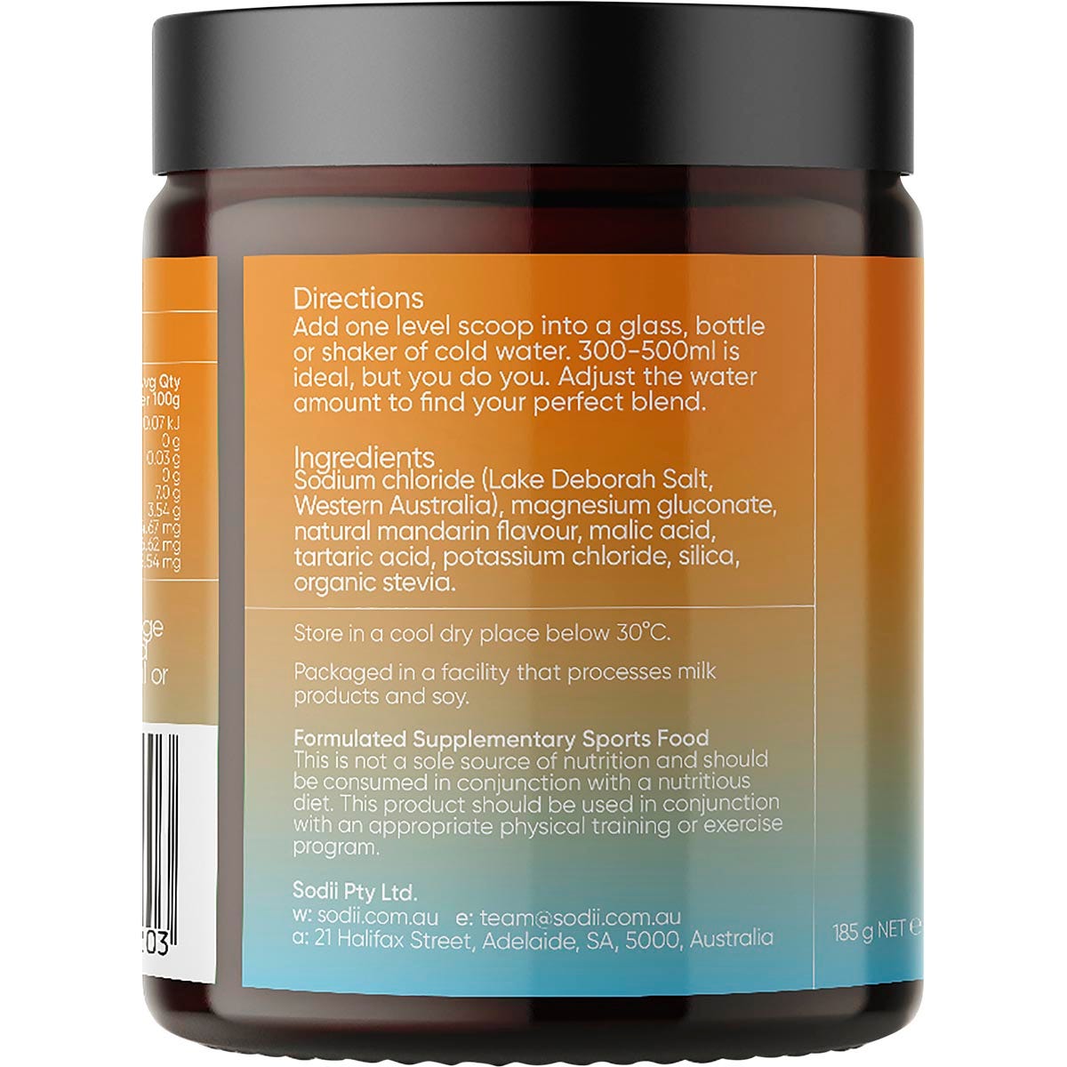Sodii Everyday Hydration Salts Salty Mandarin 185g - Cutprice Online