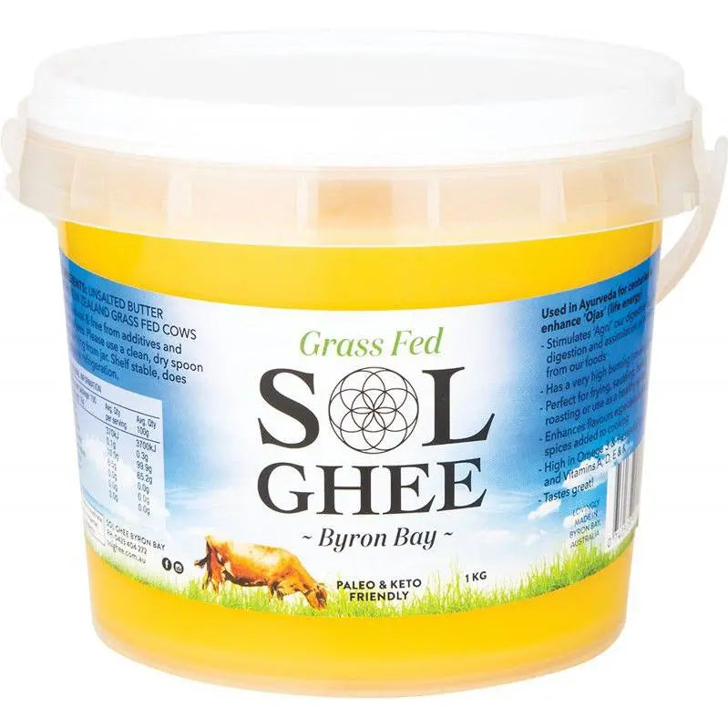 SOL ORGANICS Grass Fed Ghee 1kg SOL ORGANICS