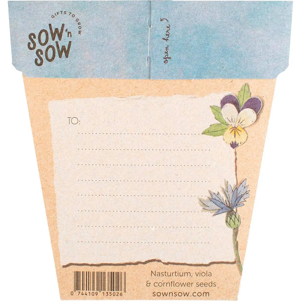 SOW 'N SOW Gift Of Seeds Culinary Flowers 1 SOW 'N SOW