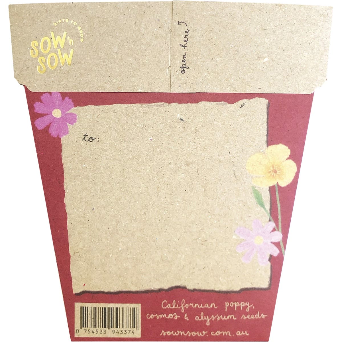 SOW 'N SOW Gift of Seeds Christmas Wildflowers 1 - Cutprice Online
