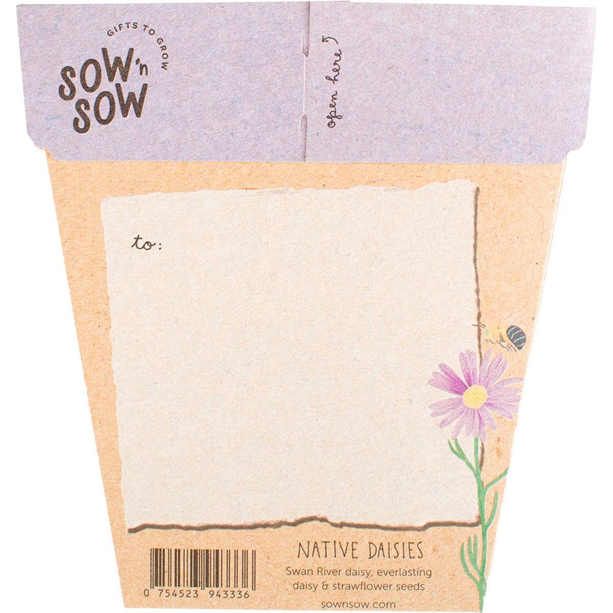 Sow 'n Sow Gift of Seeds Daisies Native - Cutprice Online