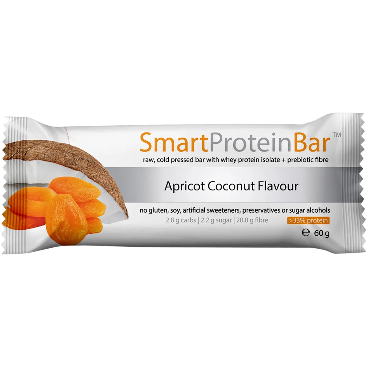 SMART PROTEIN BAR Apricot Coconut Protein Bar 12x60g - Cutprice Online