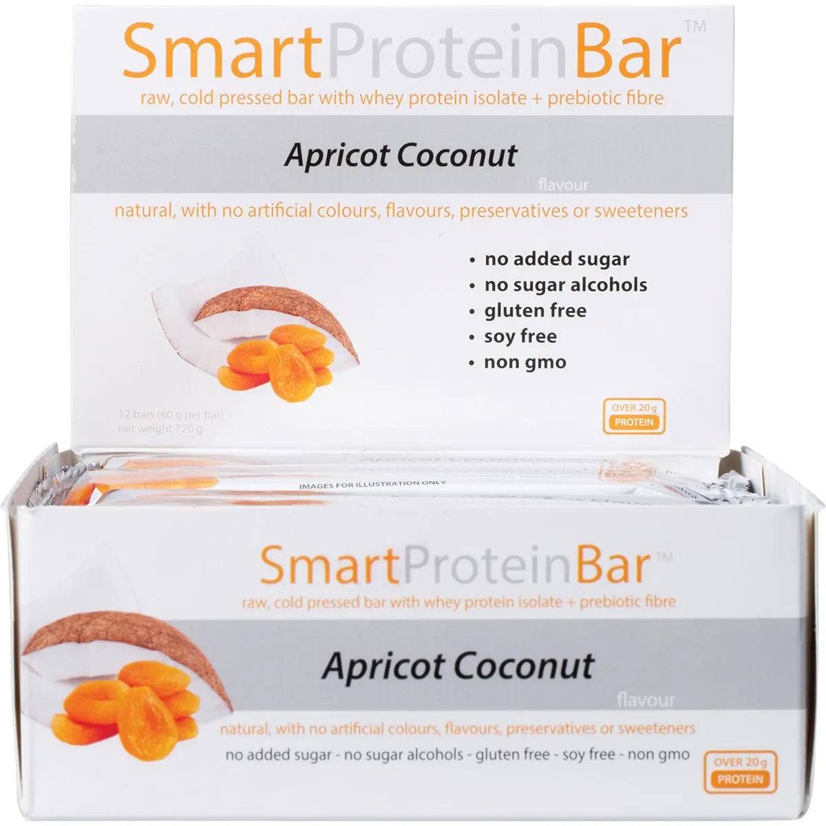 SMART PROTEIN BAR Apricot Coconut Protein Bar 12x60g - Cutprice Online