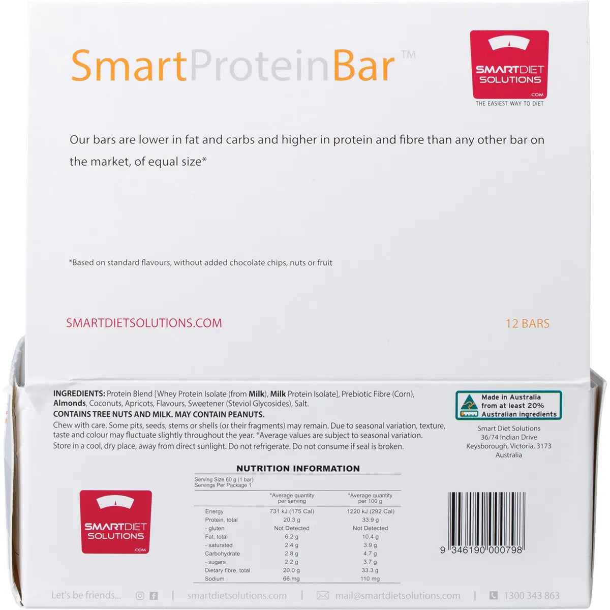 SMART PROTEIN BAR Apricot Coconut Protein Bar 12x60g - Cutprice Online