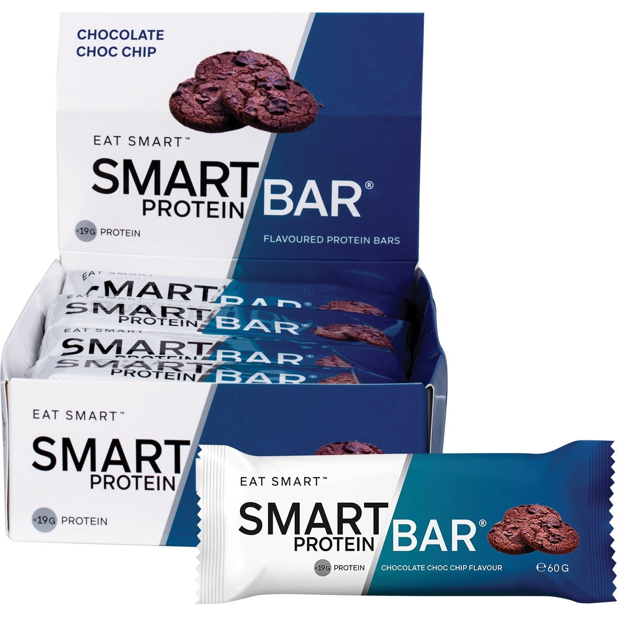 SMART PROTEIN BAR Chocolate Choc Chip Protein Bar 12x60g - Cutprice Online