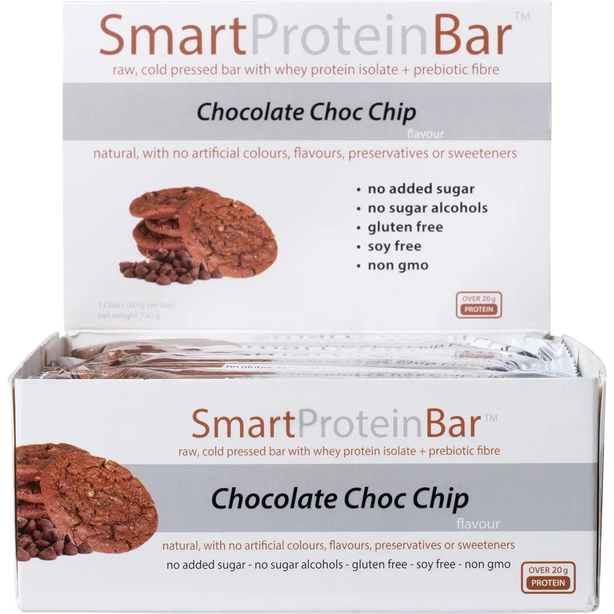 SMART PROTEIN BAR Chocolate Choc Chip Protein Bar 12x60g - Cutprice Online