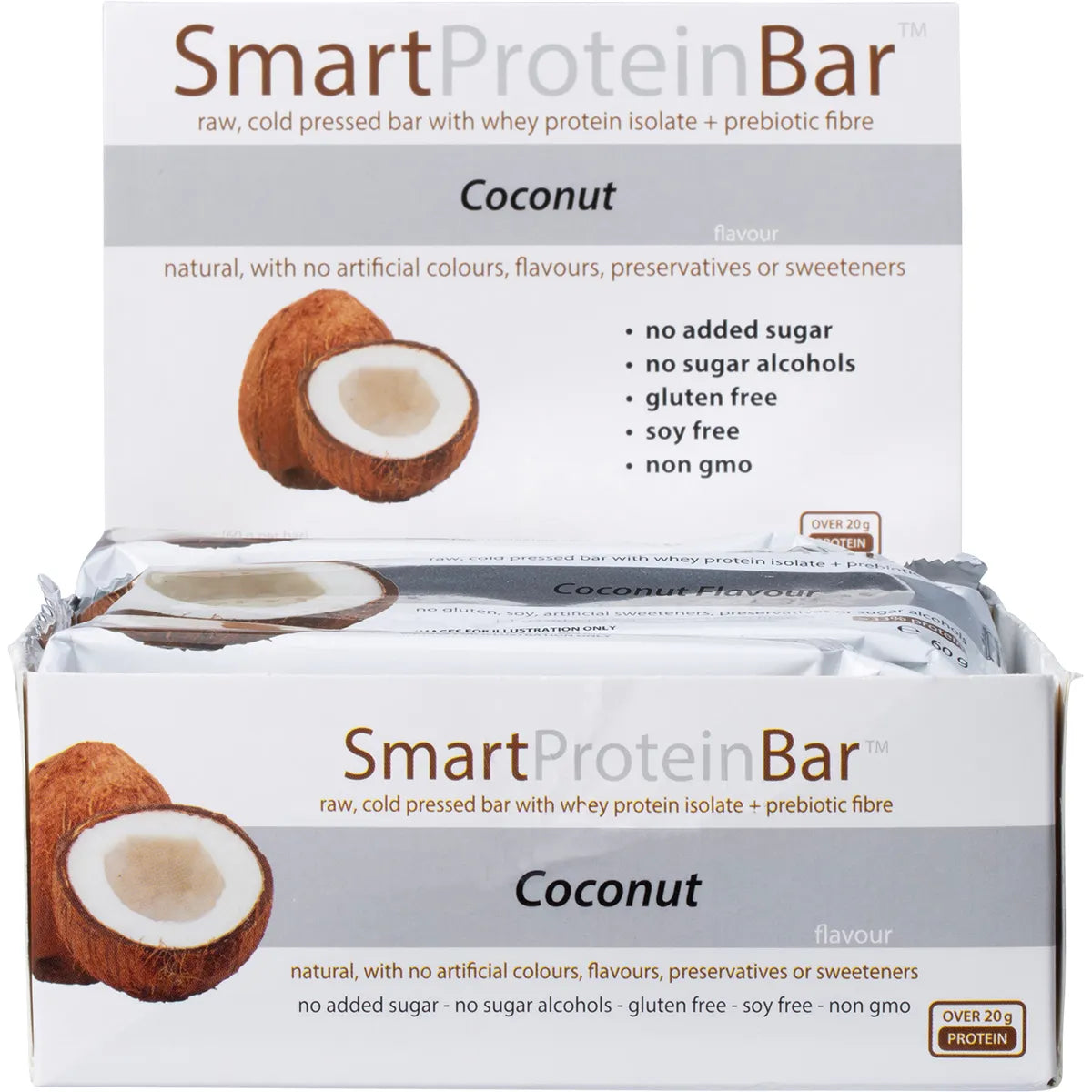 SMART PROTEIN BAR Coconut Protein Bar 12x60g - Cutprice Online