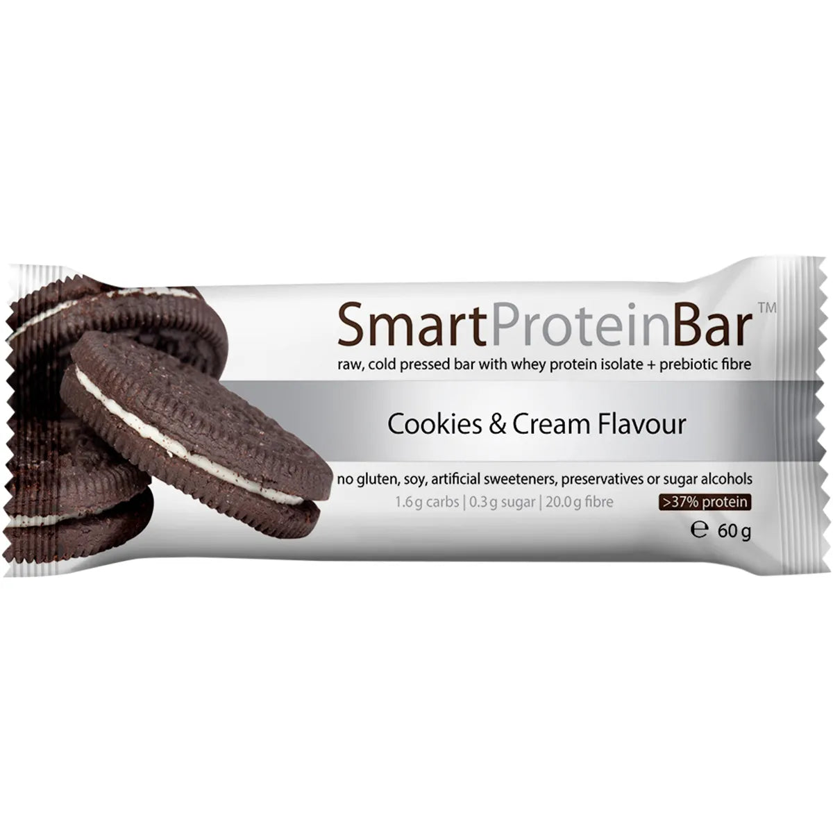 SMART PROTEIN BAR Cookies & Cream Protein Bar 12x60g - Cutprice Online