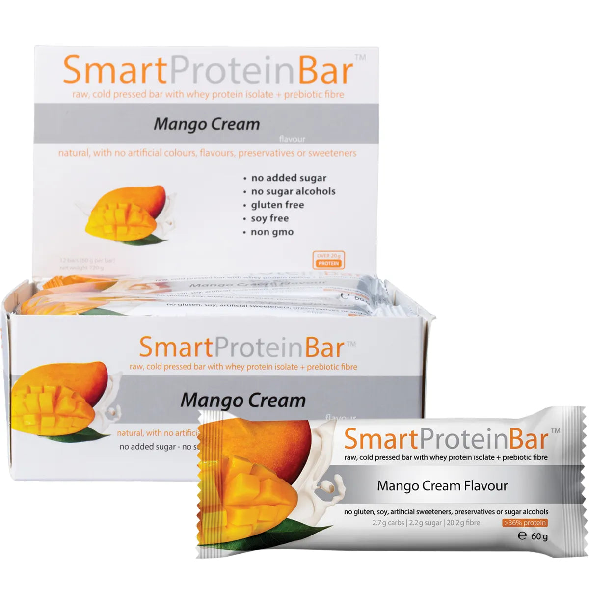 SMART PROTEIN BAR Mango Cream Protein Bar 12x60g - Cutprice Online