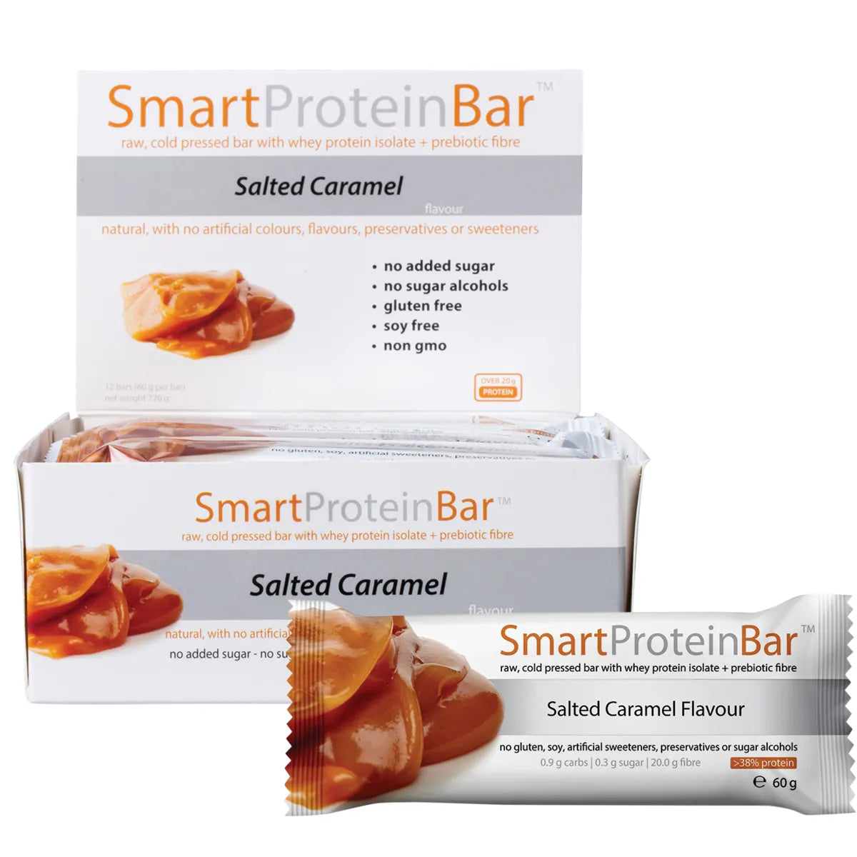 SMART PROTEIN BAR Salted Caramel Protein Bar 12x60g - Cutprice Online