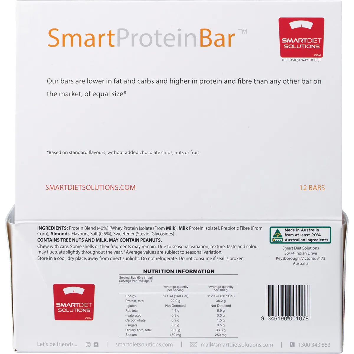 SMART PROTEIN BAR Salted Caramel Protein Bar 12x60g - Cutprice Online