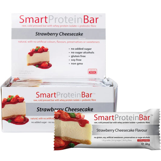 SMART PROTEIN BAR Strawberry Cheesecake Protein Bar 12x60g - Cutprice Online