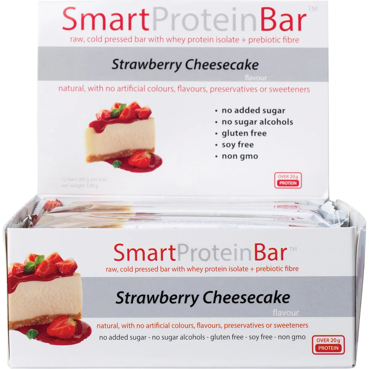 SMART PROTEIN BAR Strawberry Cheesecake Protein Bar 12x60g - Cutprice Online