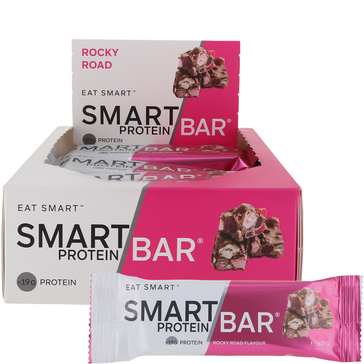 Smart Protein Bar Rocky Road Protein Bar 60g x 12 Pack