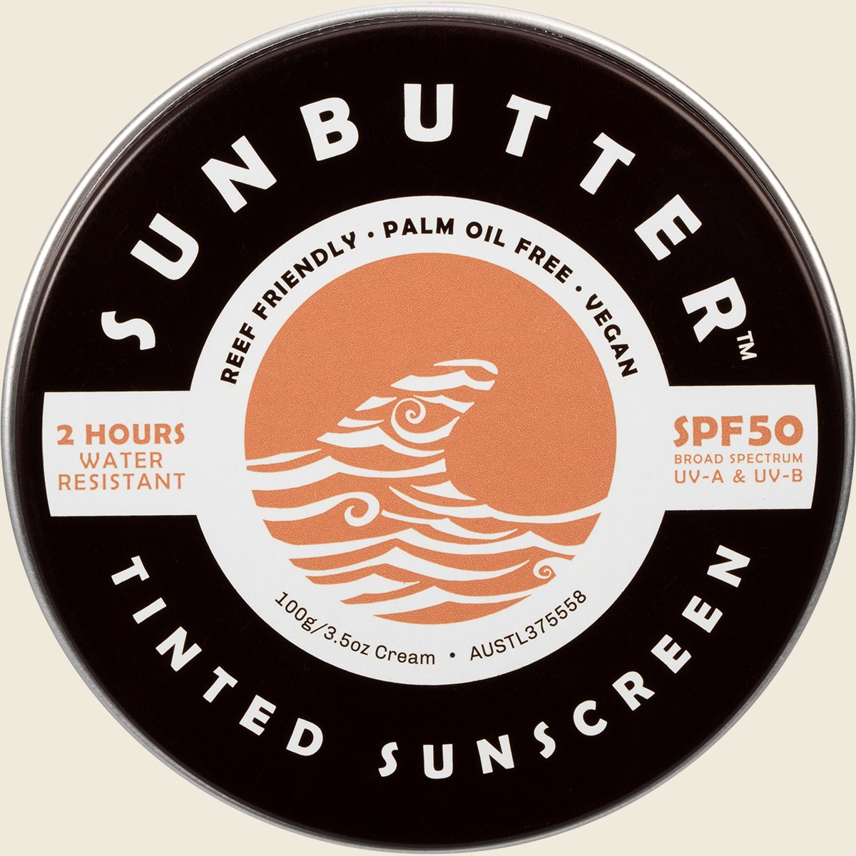 SunButter Skincare Tinted Sunscreen SPF 50 Tin 100g - Cutprice Online