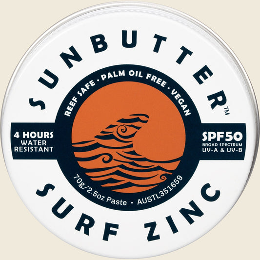 SunButter Skincare Sunscreen Surf Zinc Tan SPF 50 Tin 70g - Cutprice Online