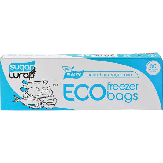 SUGARWRAP Eco Freezer Bags Made from Sugarcane Large 50pk - Cutprice Online