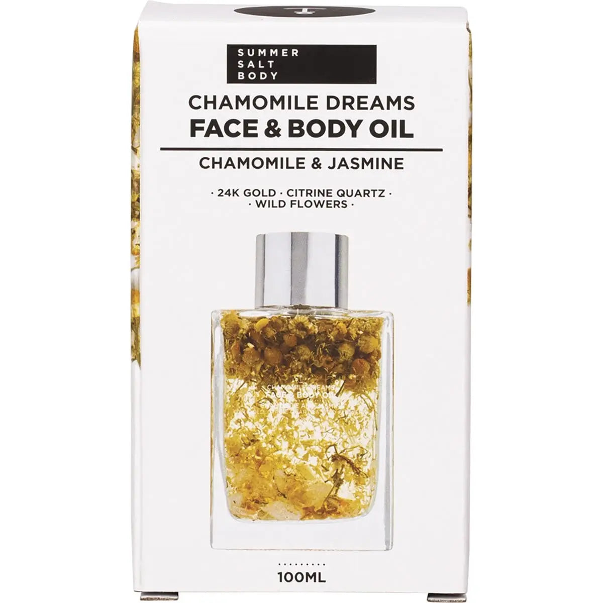 SUMMER SALT BODY Face & Body Oil With 24K Gold Chamomile Dream - Citrine Quartz 100ml SUMMER SALT BODY