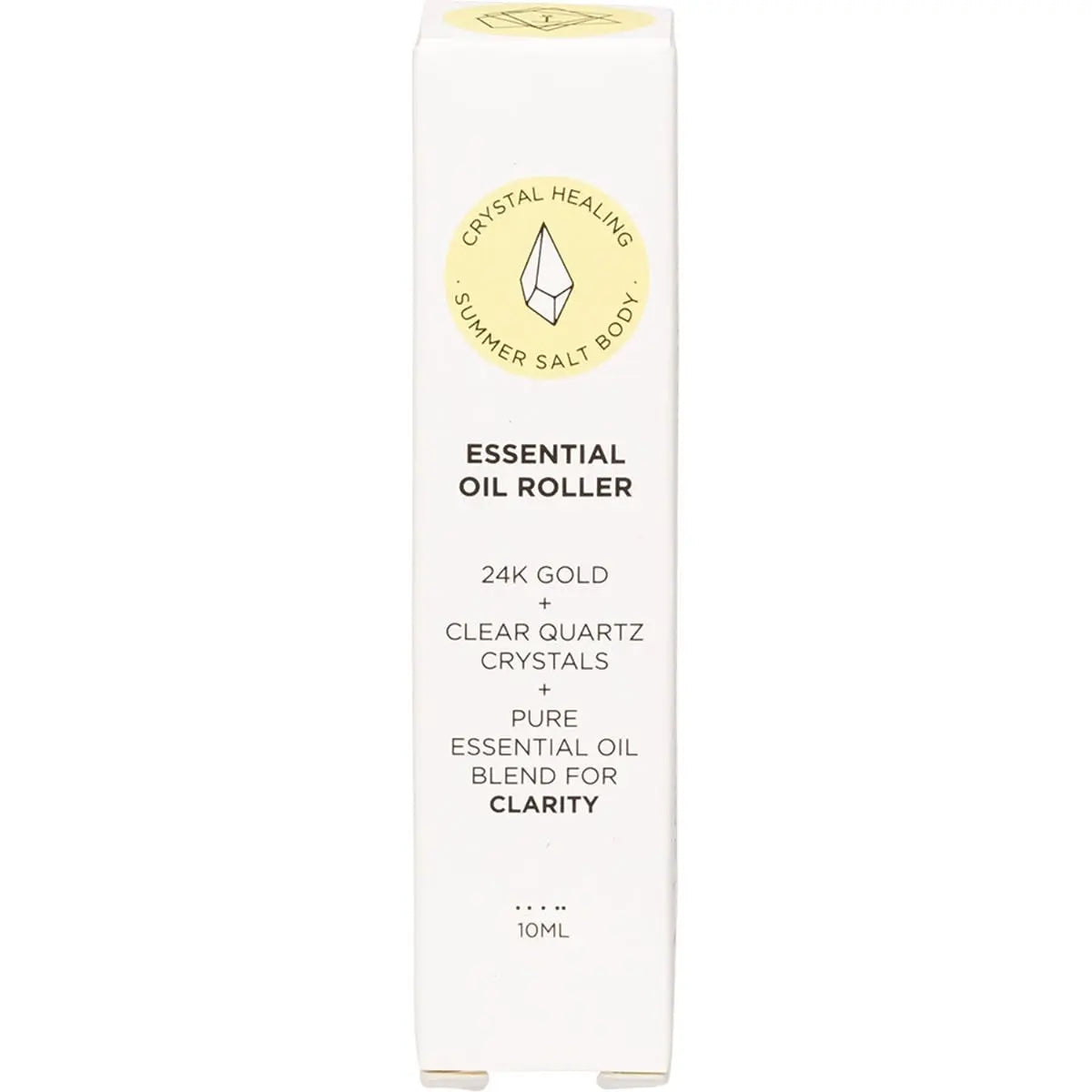 SUMMER SALT BODY Essential Oil Roller With 24K Gold Clarity - Clear Quartz Crystals 10ml SUMMER SALT BODY
