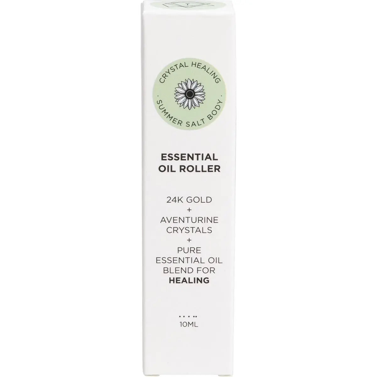 SUMMER SALT BODY Essential Oil Roller With 24K Gold Healing - Aventurine Crystals 10ml SUMMER SALT BODY