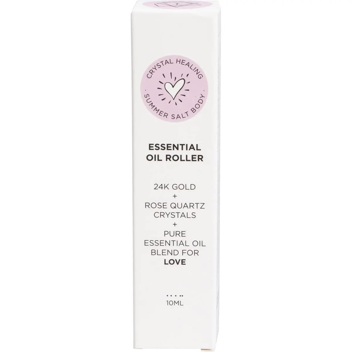 SUMMER SALT BODY Essential Oil Roller With 24K Gold Love - Rose Quartz Crystals 10ml SUMMER SALT BODY