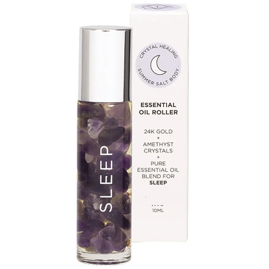 SUMMER SALT BODY Essential Oil Roller With 24K Gold Sleep - Amethyst Crystals 10ml SUMMER SALT BODY