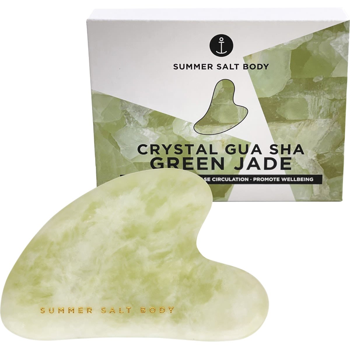 Summer Salt Body Crystal Gua Sha Green Jade - Cutprice Online