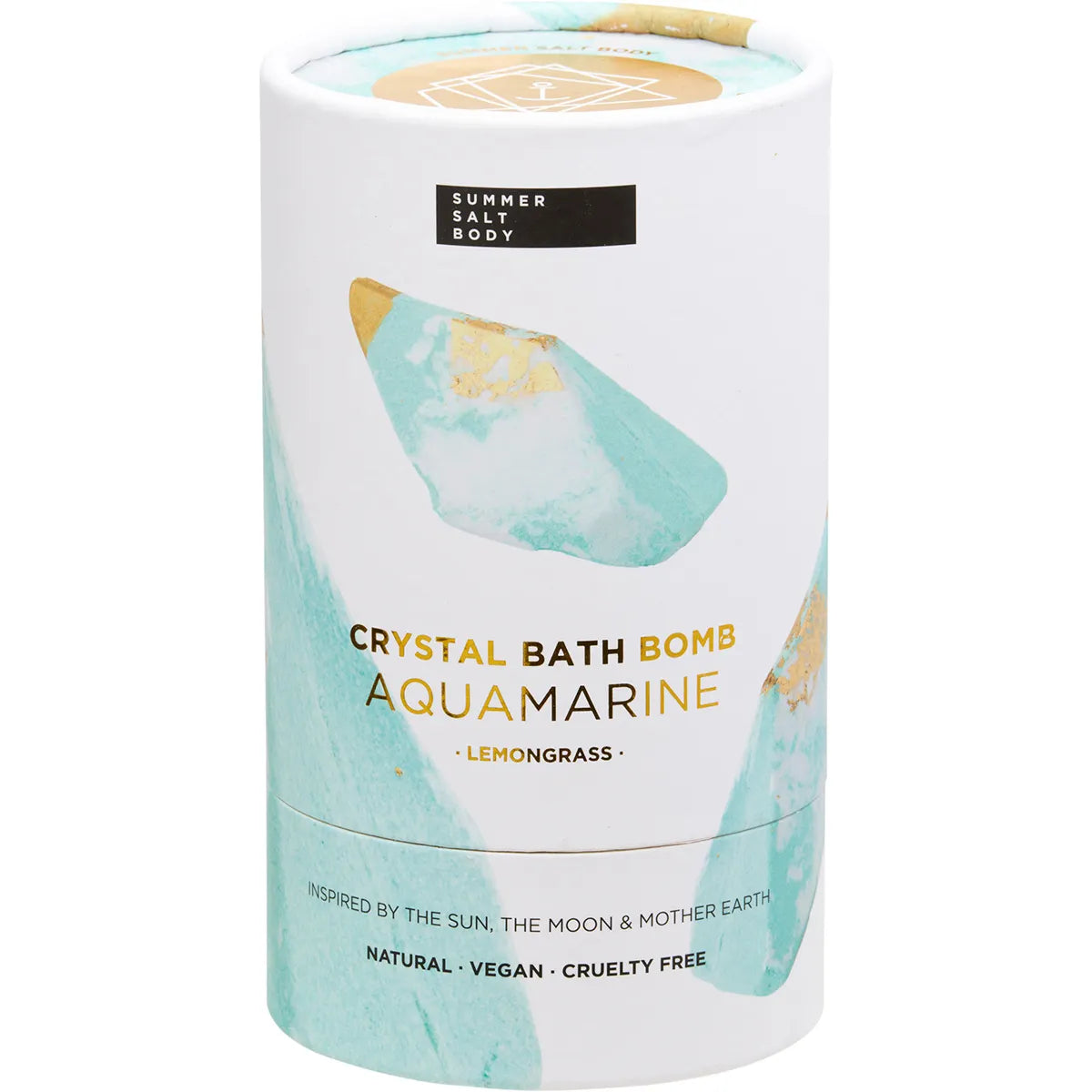 SUMMER SALT BODY Crystal Bath Bomb Aquamarine Lemongrass 110g - Cutprice Online