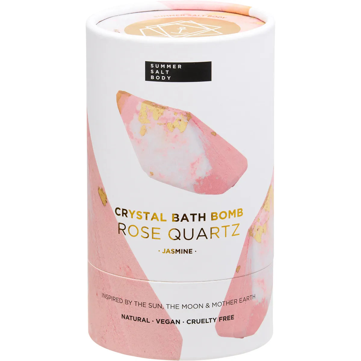 SUMMER SALT BODY Crystal Bath Bomb Rose Quartz Jasmine 110g - Cutprice Online