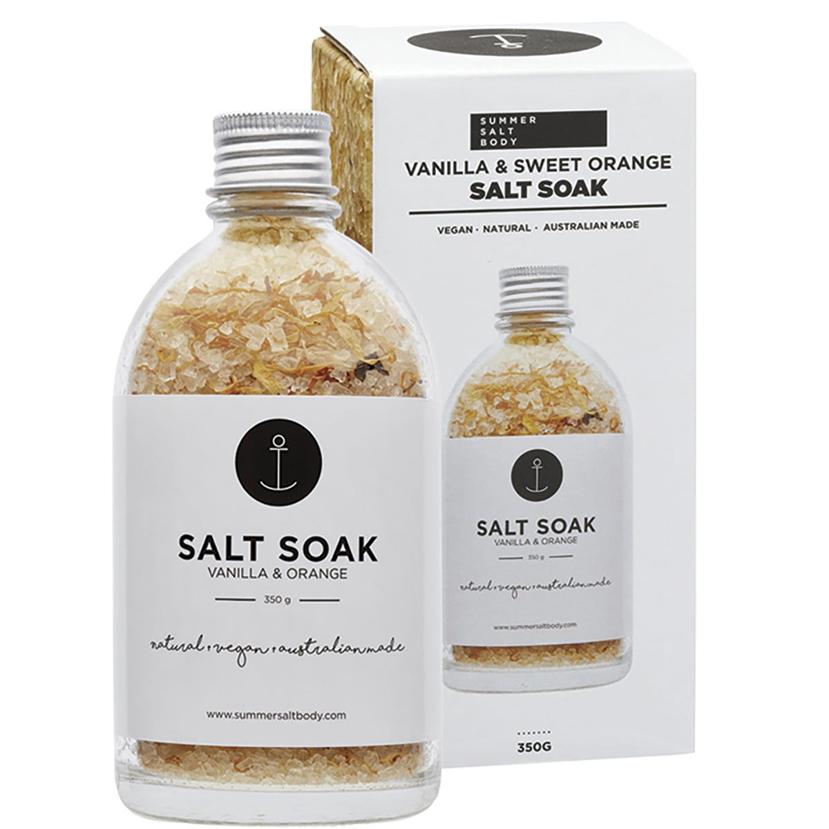 SUMMER SALT BODY Salt Soak Vanilla & Sweet Orange 350g - Cutprice Online