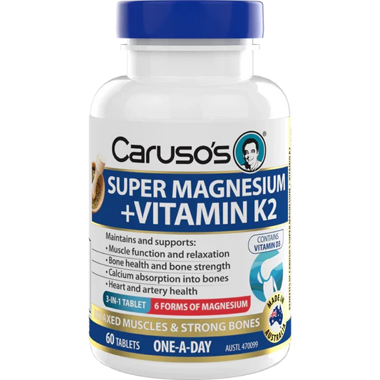Caruso's Super Magnesium + Vitamin K2 60 Tablets