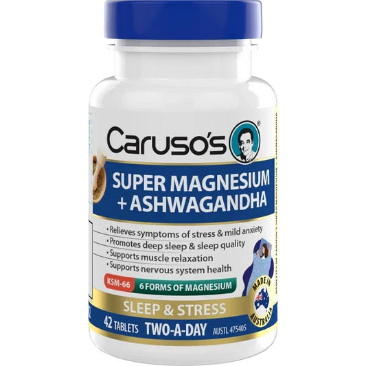 Caruso's Super Magnesium + Ashwagandha 42 Tablets