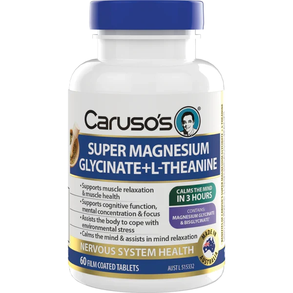 Caruso's Super Magnesium Glycinate + L-Theanine 60 Tablets