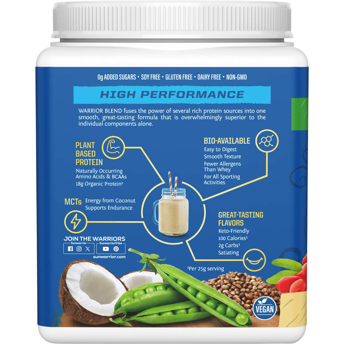 Sunwarrior Protein Powder Warrior Blend Vanilla 375g