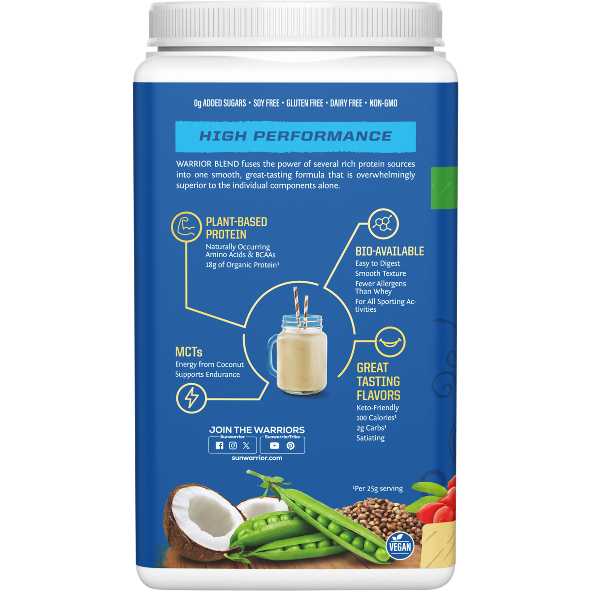 Sunwarrior Protein Powder Warrior Blend Vanilla 750g