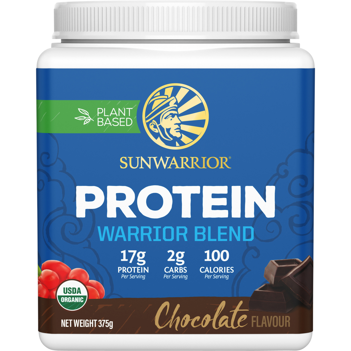 Sunwarrior Protein Powder Warrior Blend Chocolate 375g